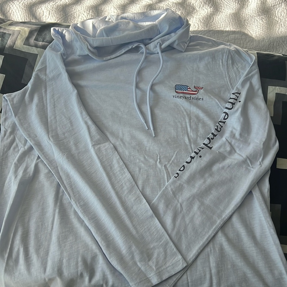 NWT Vineyard Vines Sz XL Beach hoodie Light Blue